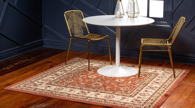 Brick Red Light Rose 4' 1 x 4' 1 Voyage Square Area Rug