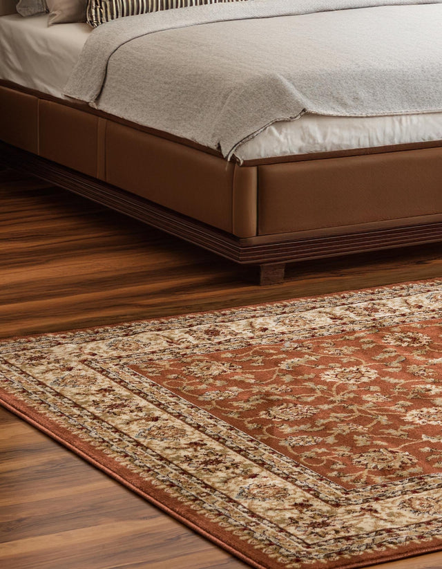 Brick Red Light Rose 4' 1 x 4' 1 Voyage Square Area Rug