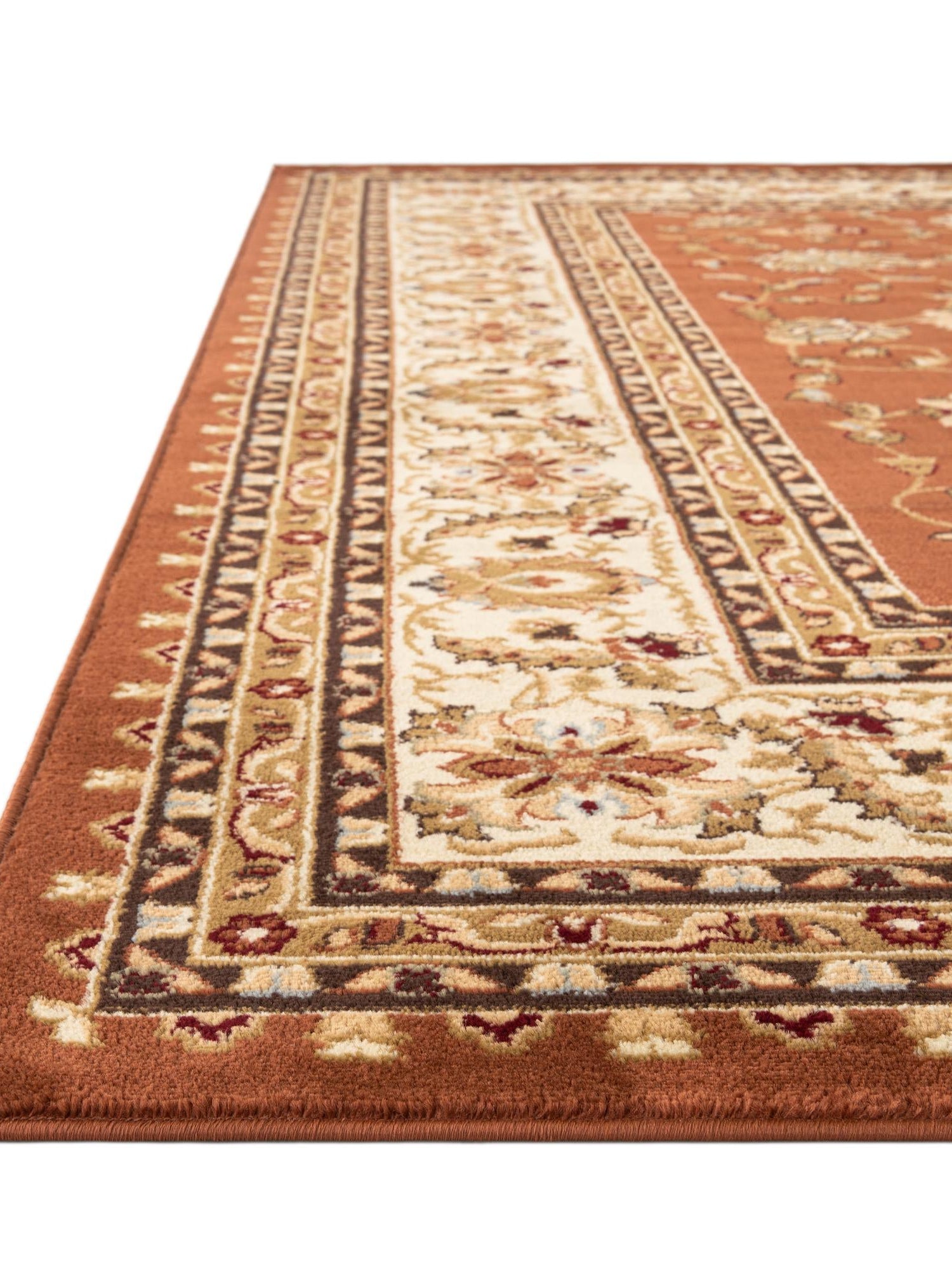 Brick Red Light Rose 6' 1 x 6' 1 Voyage Square Area Rug