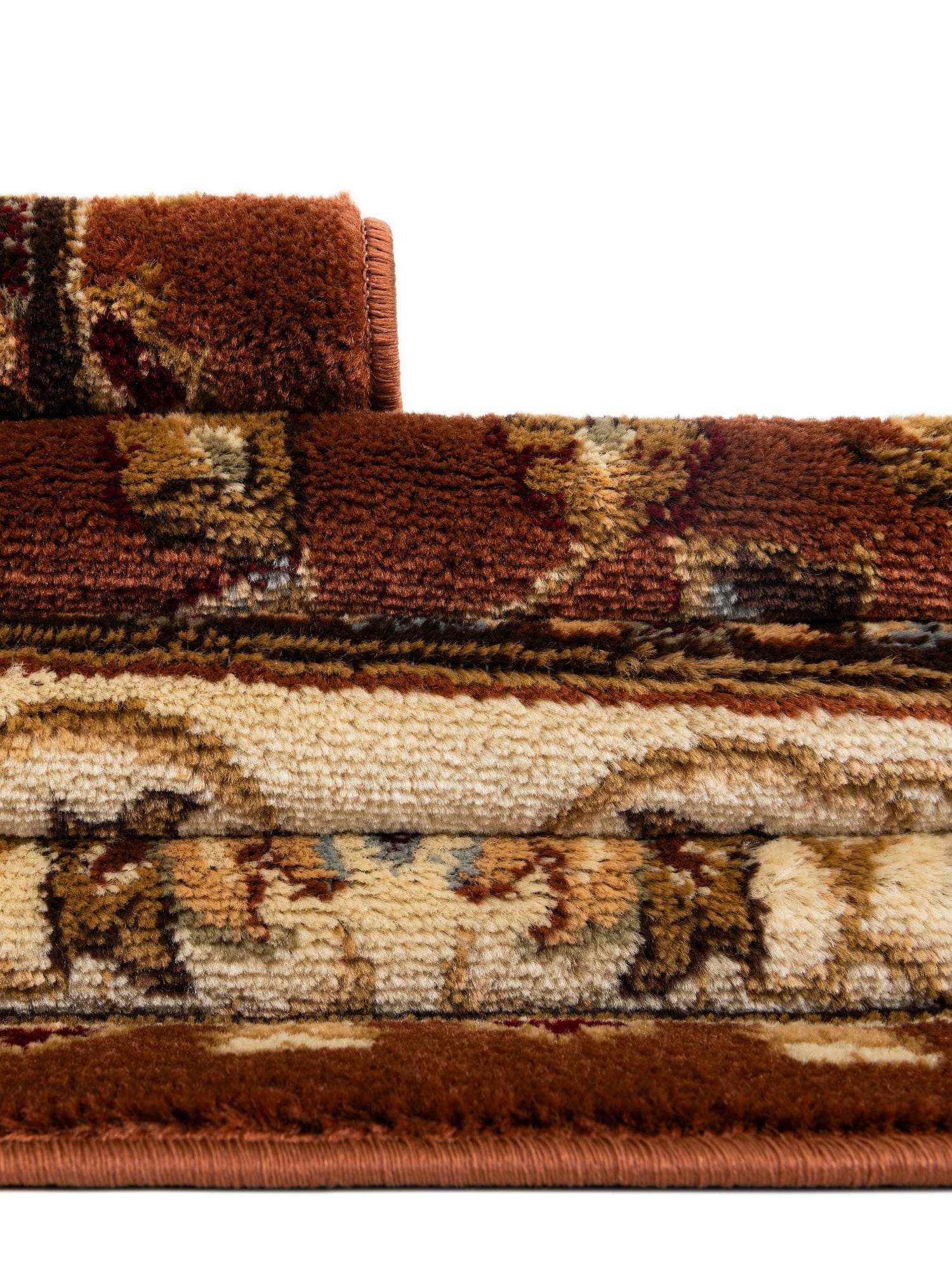 Brick Red Light Rose 10' x 10' Voyage Square Area Rug