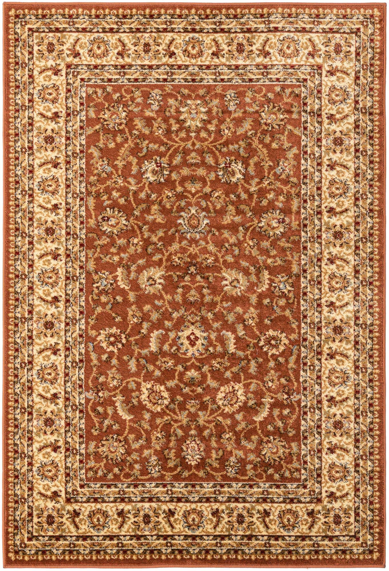 Brick Red Light Rose 4' 1 x 6' 1 Voyage Rectangle Area Rug