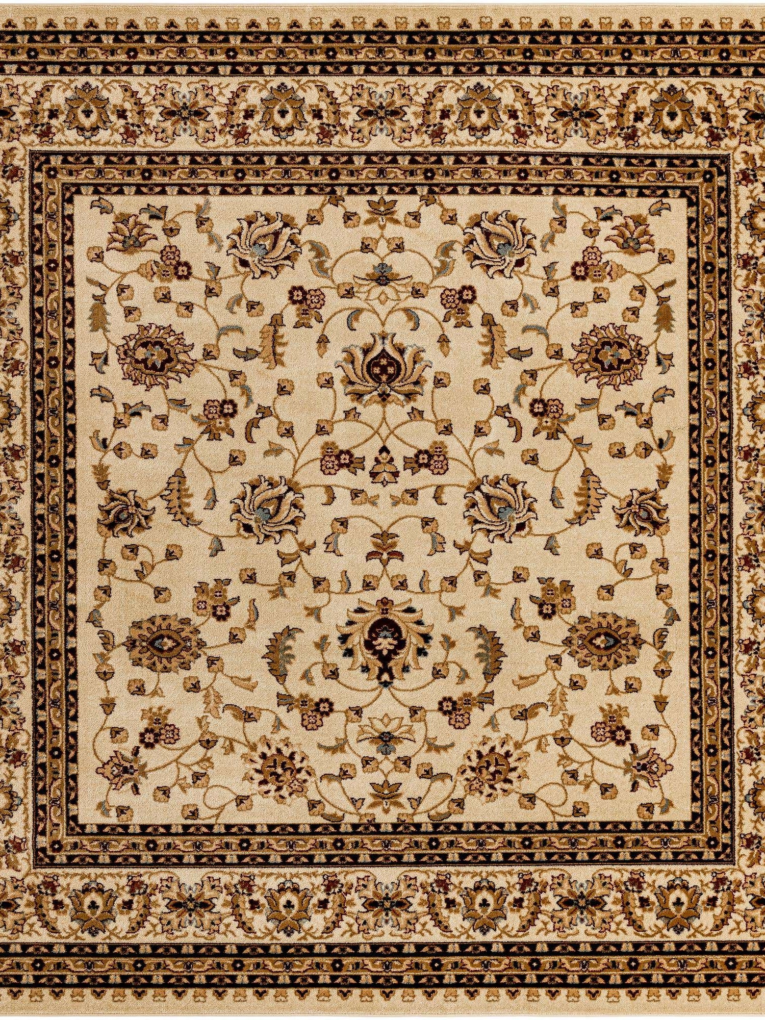 Cream 10' x 10' Voyage Square Area Rug