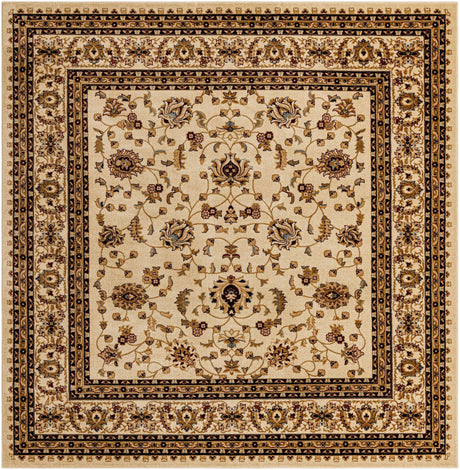 Cream 10' x 10' Voyage Square Area Rug