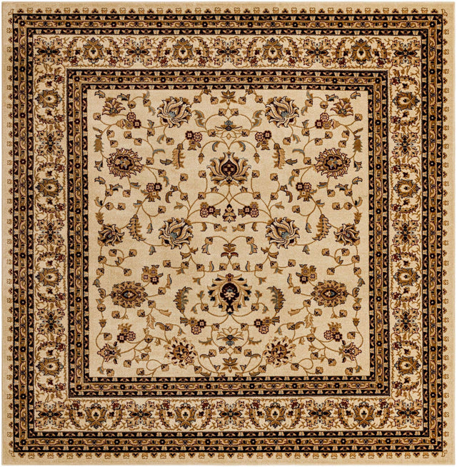 Cream 10' x 10' Voyage Square Area Rug