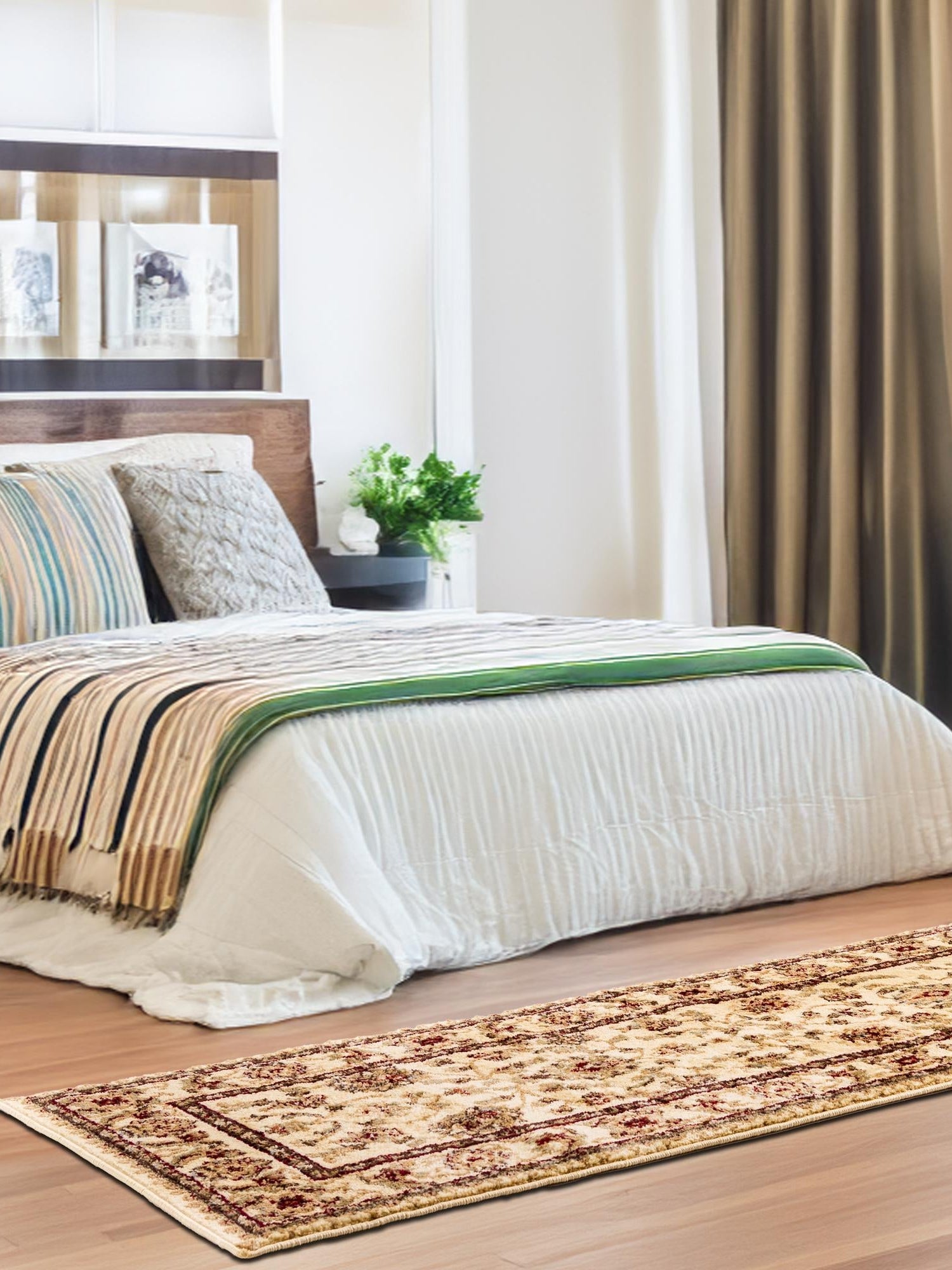 Cream 3' 1 x 19' 8 Voyage Runner Area Rug