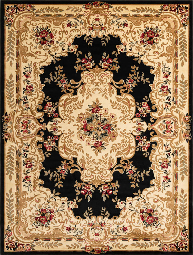 Black 10' x 13' 1 Versailles Rectangle Area Rug