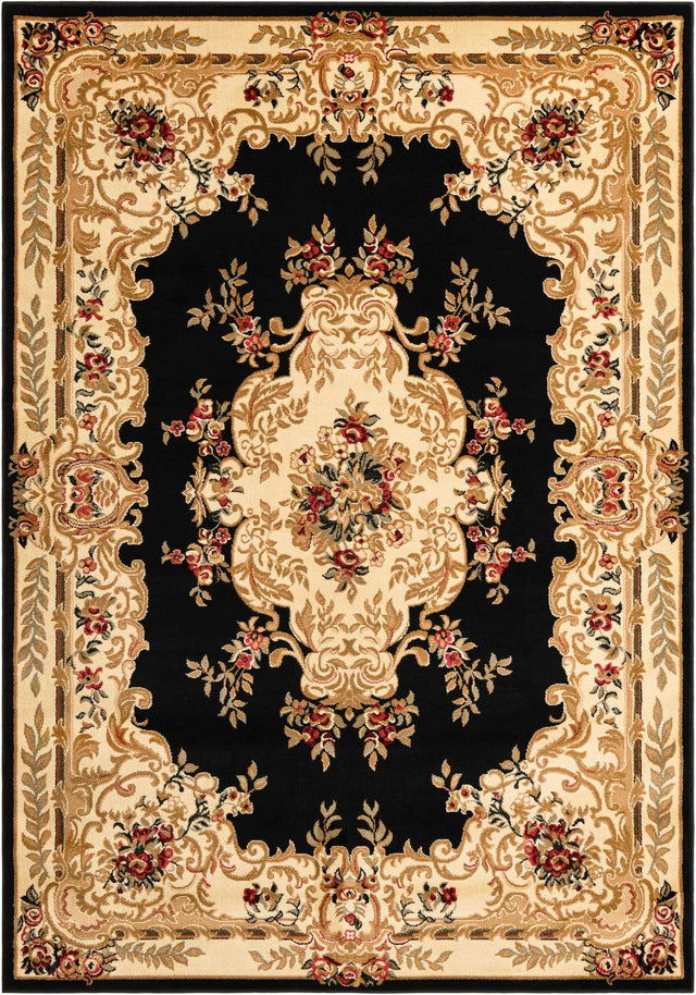 Black 7' 1 x 10' Versailles Rectangle Area Rug