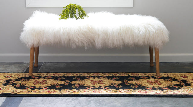 Black 2' x 6' 1 Versailles Runner Area Rug