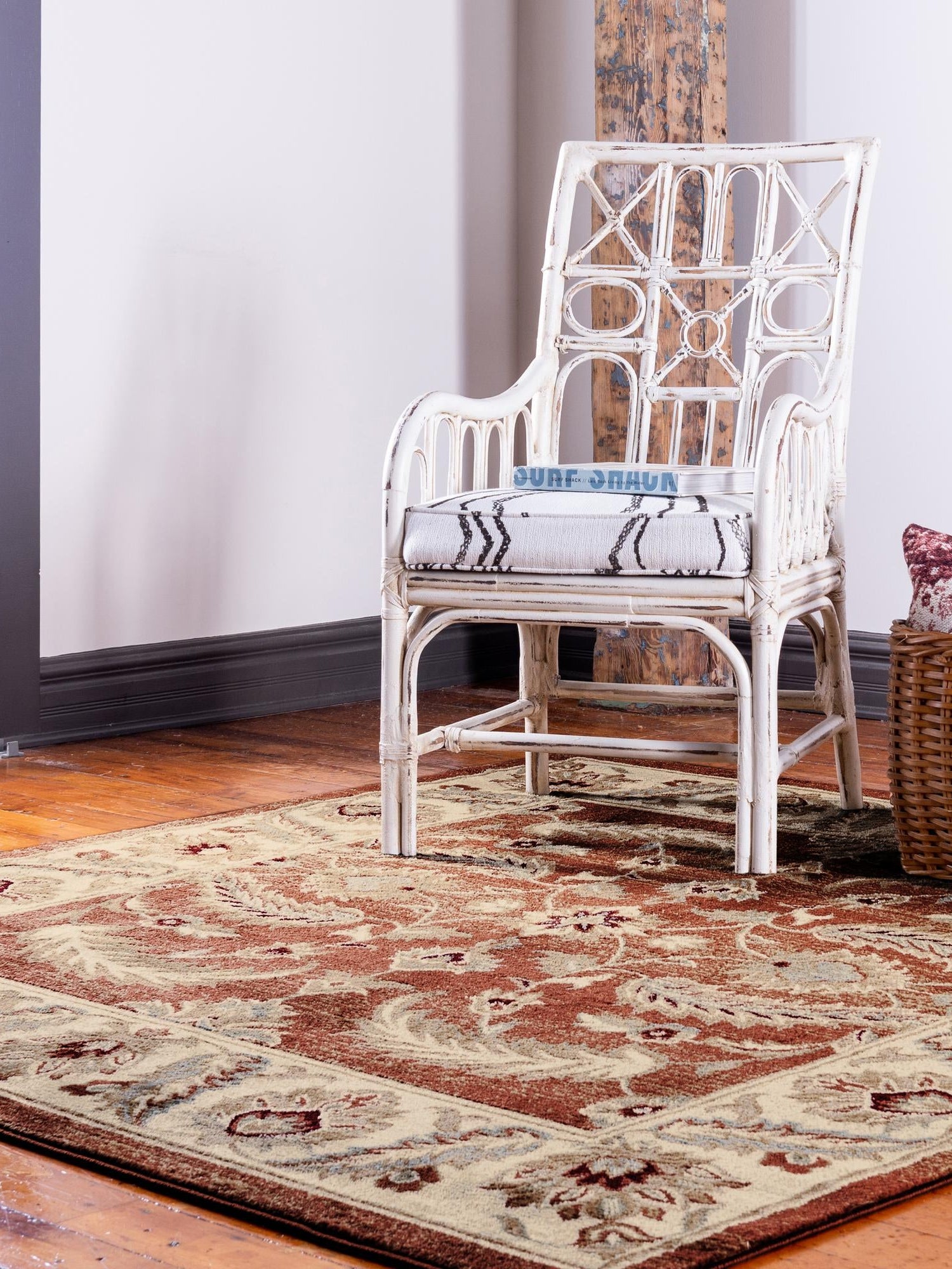 Brick Red 10' x 10' Voyage Square Area Rug