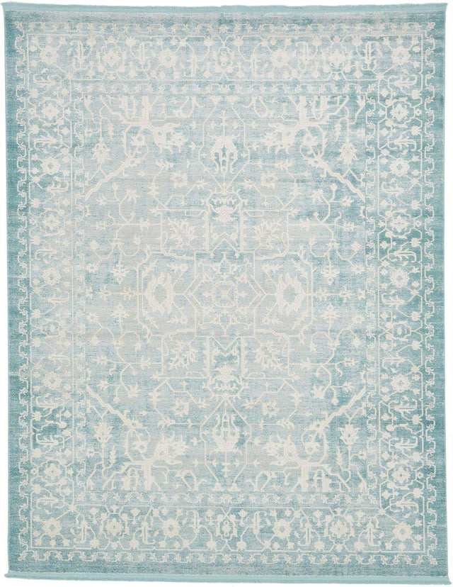 Light Blue 8' x 10' New Classical Rectangle Area Rug 70% Polypropylene & 30% Polyester Traditional Vintage Distressed Carpet for Interior Design Home Decor for Sale at Rug Engine