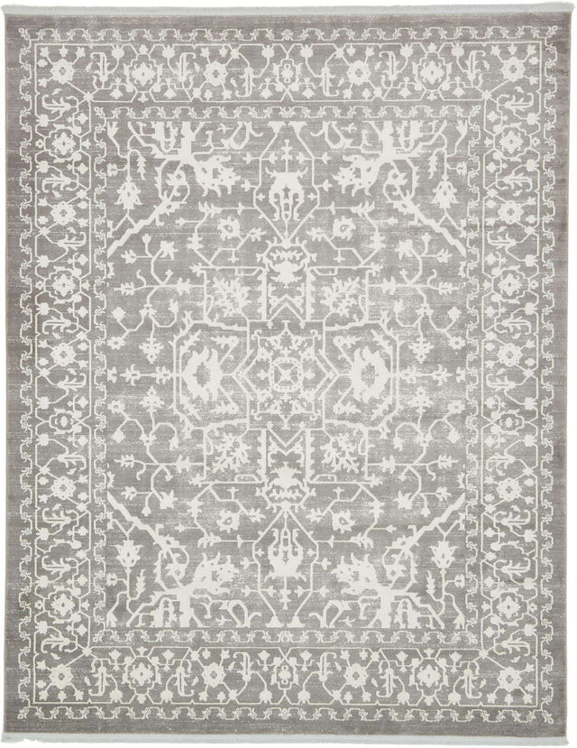 Light Gray 8' x 10' New Classical Rectangle Area Rug 70% Polypropylene & 30% Polyester Traditional Vintage Distressed Carpet for Interior Design Home Decor for Sale at Rug Engine