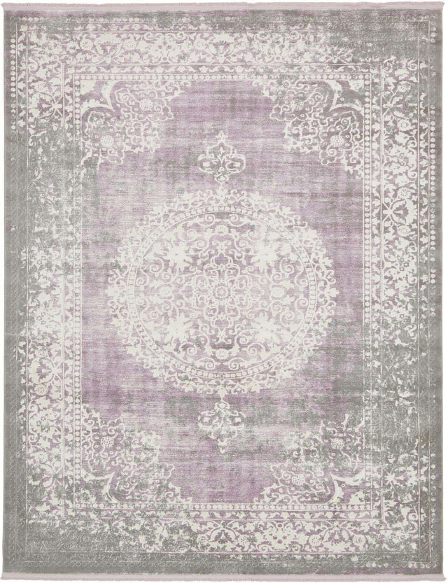 Purple 8' x 10' New Classical Rectangle Area Rug 70% Polypropylene & 30% Polyester Traditional Vintage Distressed Carpet for Interior Design Home Decor for Sale at Rug Engine