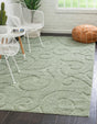 Green 4' 1 x 6' 1 Floral Shag Rectangle Area Rug Thick Soft Touch Fluffy & Plush Shaggy Pile 100% Polyester With Cotton Backing Carpet for Interior Design for Sale at Rug Engine