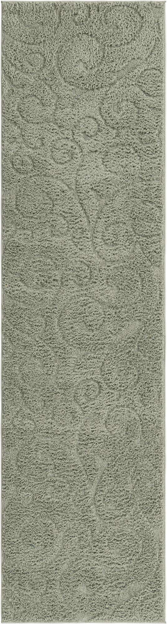Green 2' 7 x 10' Floral Shag Runner Area Rug Thick Soft Touch Fluffy & Plush Shaggy Pile 100% Polyester With Cotton Backing Carpet for Interior Design for Sale at Rug Engine