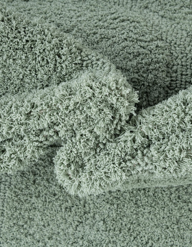 Green 2' 7 x 10' Floral Shag Runner Area Rug Thick Soft Touch Fluffy & Plush Shaggy Pile 100% Polyester With Cotton Backing Carpet for Interior Design for Sale at Rug Engine