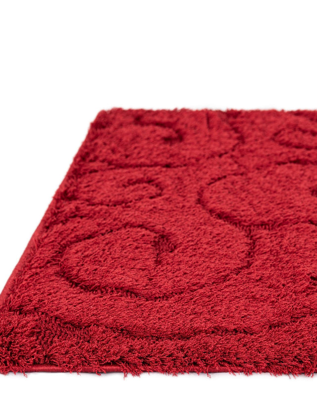 Red 5' x 8' Floral Shag Rectangle Area Rug Thick Soft Touch Fluffy & Plush Shaggy Pile 100% Polyester With Cotton Backing Carpet for Interior Design for Sale at Rug Engine