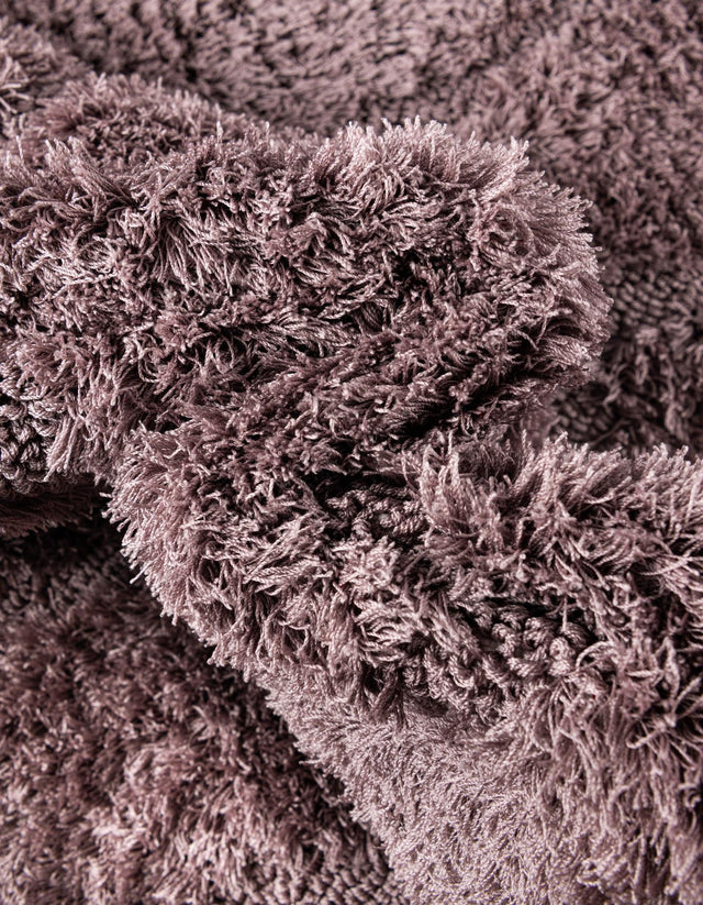Violet 4' 1 x 6' 1 Floral Shag Rectangle Area Rug Thick Soft Touch Fluffy & Plush Shaggy Pile 100% Polyester With Cotton Backing Carpet for Interior Design for Sale at Rug Engine