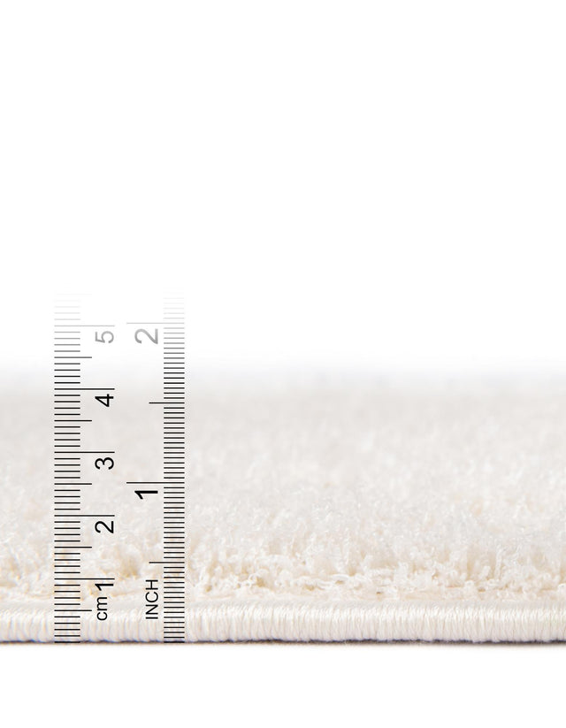 Ivory 2' 7 x 12' Trellis Shag Runner Area Rug Thick Soft Touch Fluffy & Plush Shaggy Pile Geometric Modern Unique Carpet for Home Interior Design for Sale at Rug Engine
