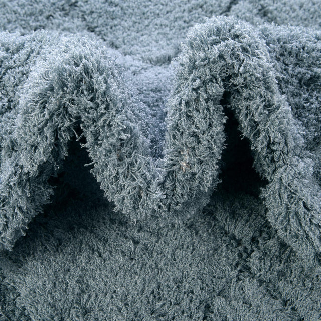 Light Blue 2' 7 x 10' Trellis Shag Runner Area Rug Thick Soft Touch Fluffy & Plush Shaggy Pile Geometric Modern Unique Carpet for Home Interior Design for Sale at Rug Engine