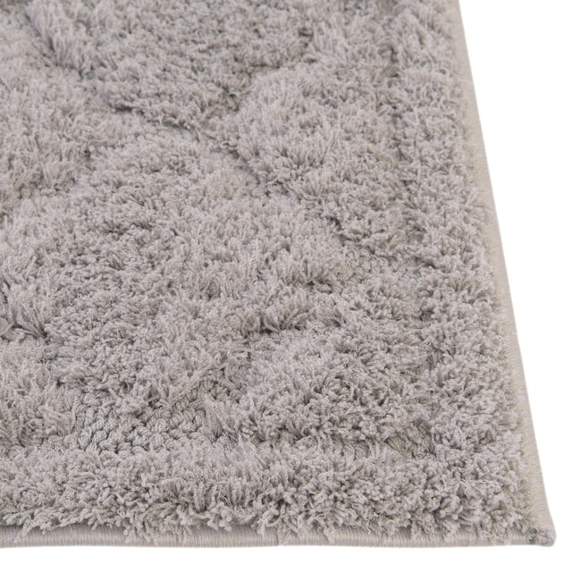 Gray 2' x 6' 7 Trellis Shag Runner Area Rug Thick Soft Touch Fluffy & Plush Shaggy Pile Geometric Modern Unique Carpet for Home Interior Design for Sale at Rug Engine