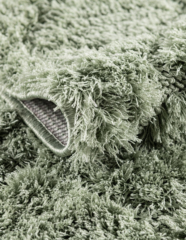 Green 8' x 10' Trellis Shag Rectangle Area Rug Thick Soft Touch Fluffy & Plush Shaggy Pile