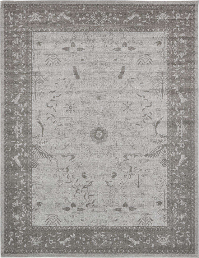 Light Gray 10' x 13' 1 La Jolla Rectangle Area Rug 100% Polypropylene Traditional Pattern Easy Clean Carpet for Living, Dining, Bedroom, Office for Sale at Rug Engine