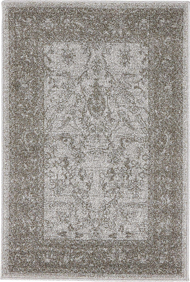 Light Gray 2' x 3' 1 La Jolla Rectangle Area Rug 100% Polypropylene Traditional Pattern Easy Clean Carpet for Living, Dining, Bedroom, Office for Sale at Rug Engine