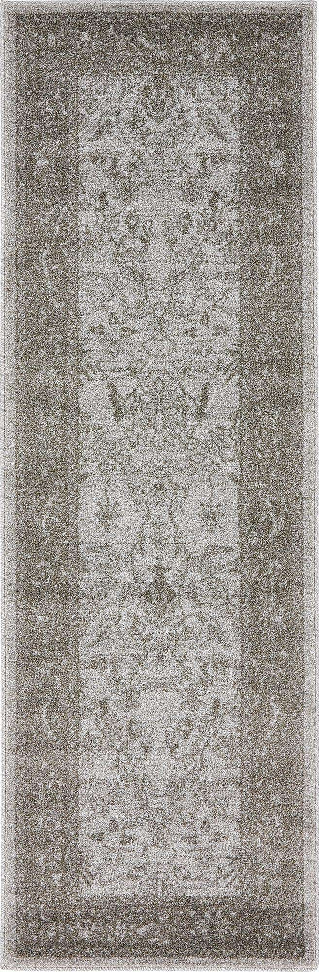 Light Gray 2' x 6' 1 La Jolla Runner Area Rug 100% Polypropylene Traditional Pattern Easy Clean Carpet for Living, Dining, Bedroom, Office for Sale at Rug Engine