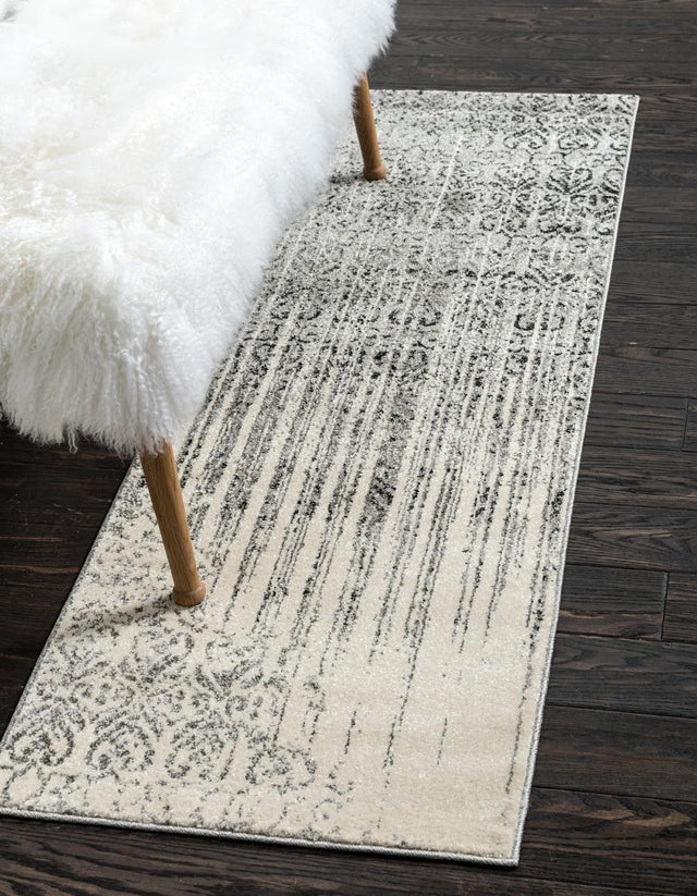 Gray 2' x 6' 1 Del Mar Runner Area Rug 100% Polypropylene Easy Clean Stain Resistant Vivid Modern Carpet Mat for Home Decor Interior Designing for Sale at Rug Engine
