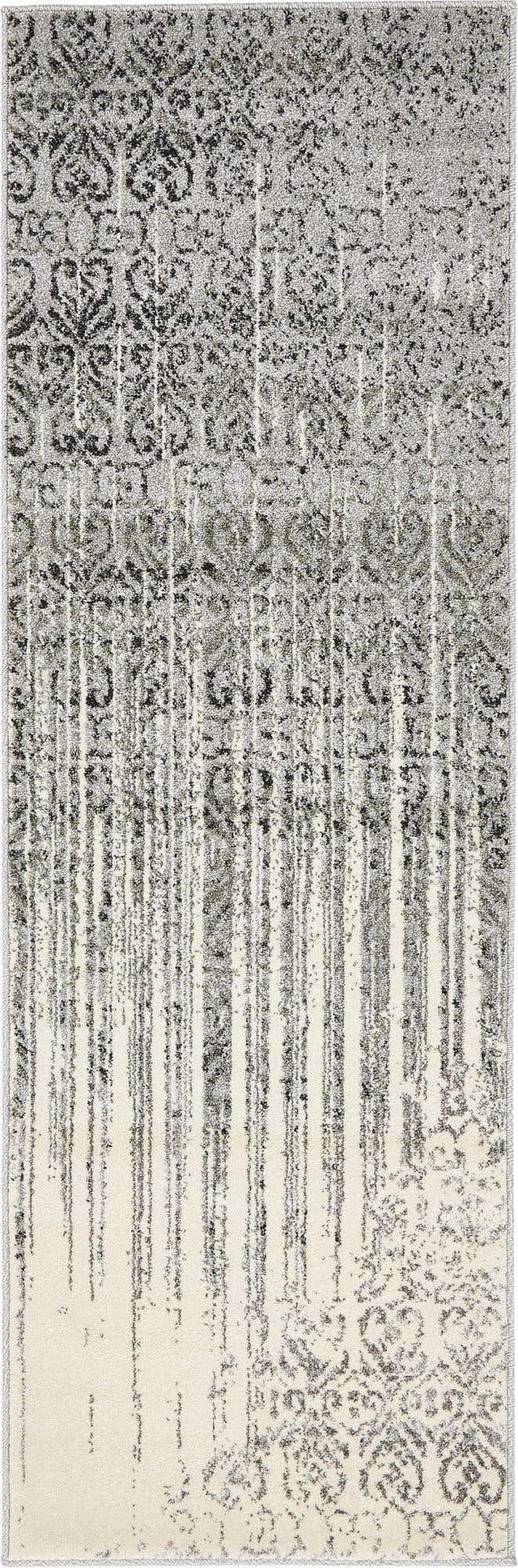 Gray 2' x 6' 1 Del Mar Runner Area Rug 100% Polypropylene Easy Clean Stain Resistant Vivid Modern Carpet Mat for Home Decor Interior Designing for Sale at Rug Engine
