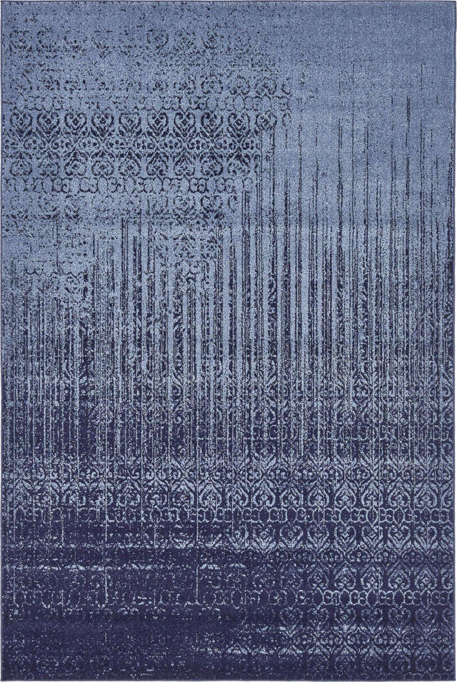 Blue 6' 1 x 9' Del Mar Rectangle Area Rug 100% Polypropylene Easy Clean Stain Resistant Vivid Modern Carpet Mat for Home Decor Interior Designing for Sale at Rug Engine