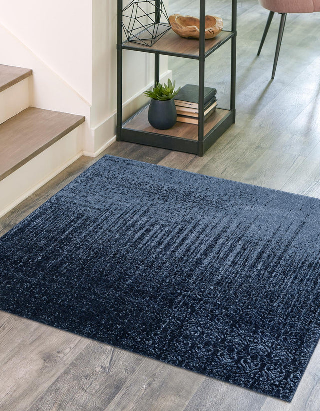 Blue 7' 10 x 7' 10 Del Mar Square Area Rug 100% Polypropylene Easy Clean Stain Resistant Vivid Modern Carpet Mat for Home Decor Interior Designing for Sale at Rug Engine