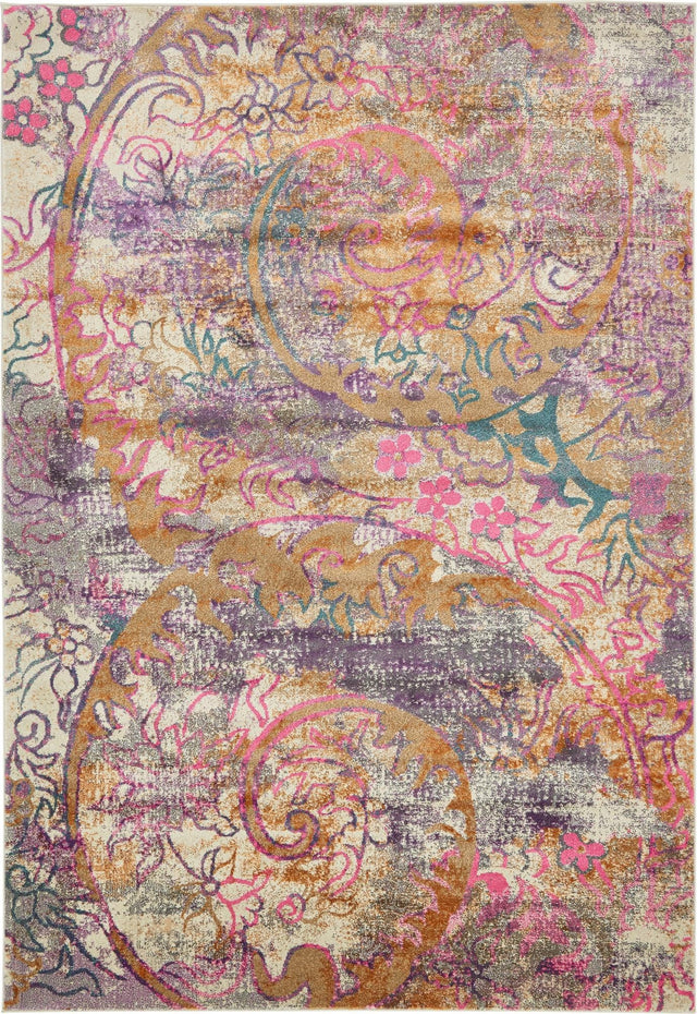 Dark Beige 7' x 10' Aurora Rectangle Area Rug 60% Polypropylene & 40% Polyester Living Dining Room Bedroom Office Modern Decor Carpet for Sale at Rug Engine