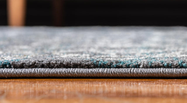 Gray 2' 2 x 6' 1 Aurora Runner Area Rug 60% Polypropylene & 40% Polyester Living Dining Room Bedroom Office Modern Decor Carpet for Sale at Rug Engine