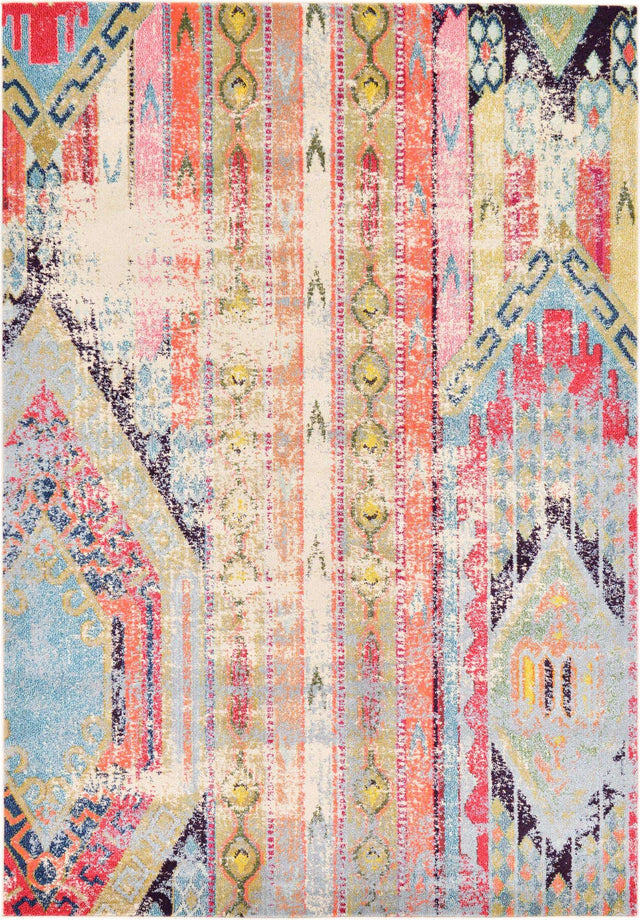 Multicolor 6' 1 x 9' Sedona Rectangle Area Rug Durable Long Lasting Carpet for Living Rooms, Kitchen, Bedrooms, Office Space, Dorms for Sale at Rug Engine
