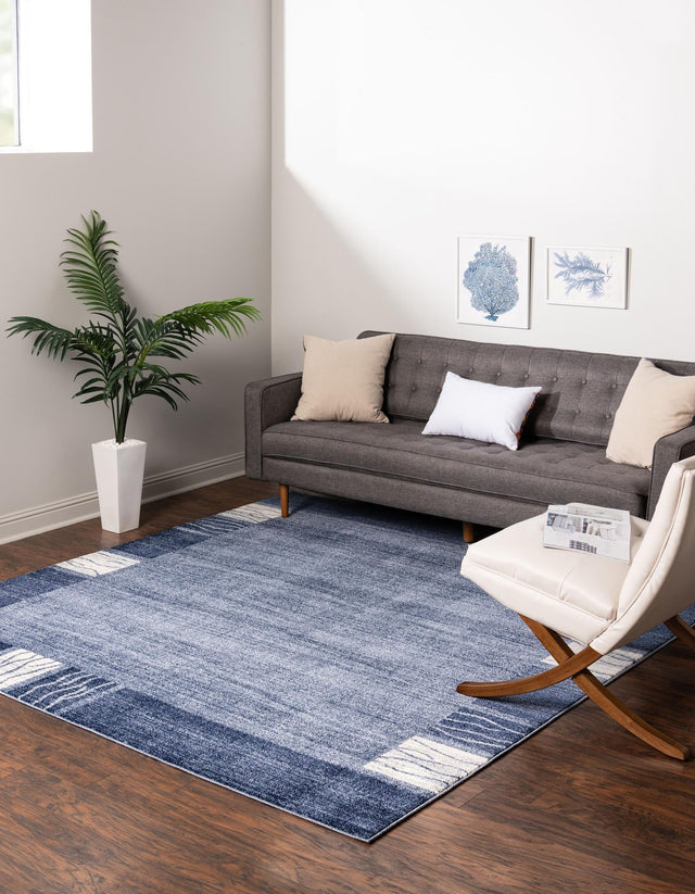 Light Blue 7' 10 x 7' 10 Del Mar Square Area Rug 100% Polypropylene Easy Clean Stain Resistant Vivid Modern Carpet Mat for Home Decor Interior Designing for Sale at Rug Engine