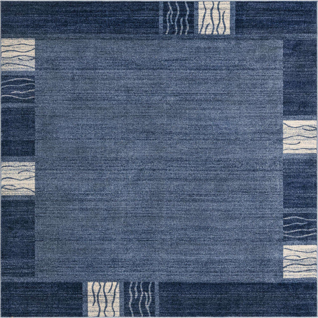 Light Blue 7' 10 x 7' 10 Del Mar Square Area Rug 100% Polypropylene Easy Clean Stain Resistant Vivid Modern Carpet Mat for Home Decor Interior Designing for Sale at Rug Engine