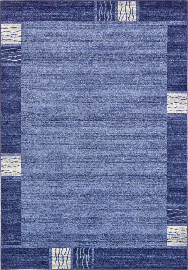 Light Blue 7' 10 x 11' Del Mar Rectangle Area Rug 100% Polypropylene Easy Clean Stain Resistant Vivid Modern Carpet Mat for Home Decor Interior Designing for Sale at Rug Engine