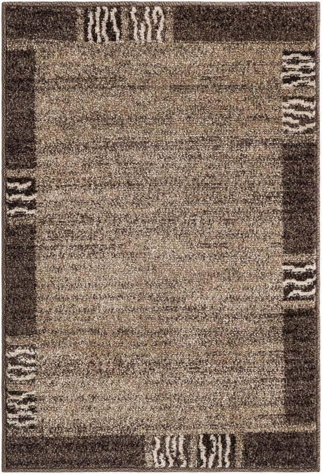 Dark Beige 2' x 3' 1 Del Mar Rectangle Area Rug 100% Polypropylene Easy Clean Stain Resistant Vivid Modern Carpet Mat for Home Decor Interior Designing for Sale at Rug Engine