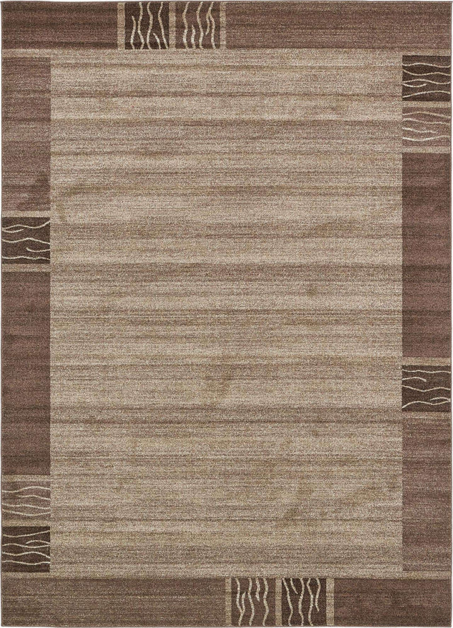 Dark Beige 7' 10 x 11' Del Mar Rectangle Area Rug 100% Polypropylene Easy Clean Stain Resistant Vivid Modern Carpet Mat for Home Decor Interior Designing for Sale at Rug Engine
