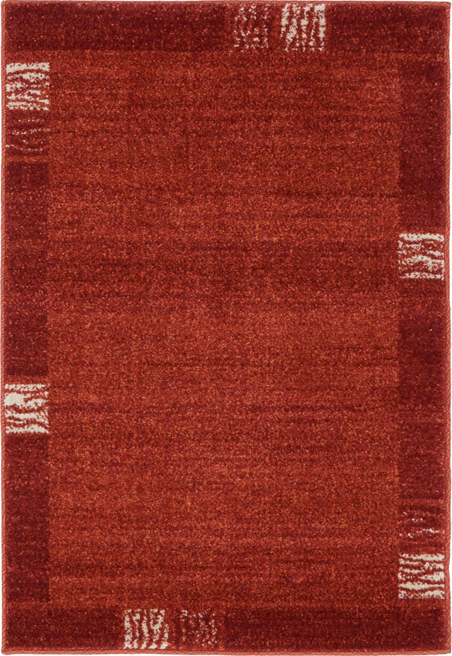 Terracotta 2' x 3' 1 Del Mar Rectangle Area Rug 100% Polypropylene Easy Clean Stain Resistant Vivid Modern Carpet Mat for Home Decor Interior Designing for Sale at Rug Engine