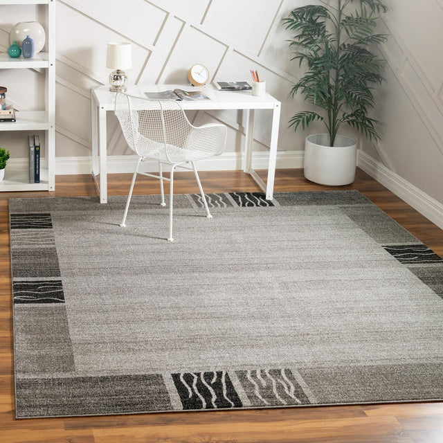Light Gray 7' 10 x 7' 10 Del Mar Square Area Rug 100% Polypropylene Easy Clean Stain Resistant Vivid Modern Carpet Mat for Home Decor Interior Designing for Sale at Rug Engine