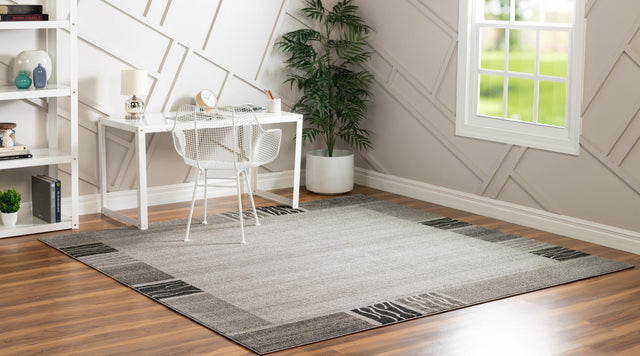 Light Gray 7' 10 x 7' 10 Del Mar Square Area Rug 100% Polypropylene Easy Clean Stain Resistant Vivid Modern Carpet Mat for Home Decor Interior Designing for Sale at Rug Engine