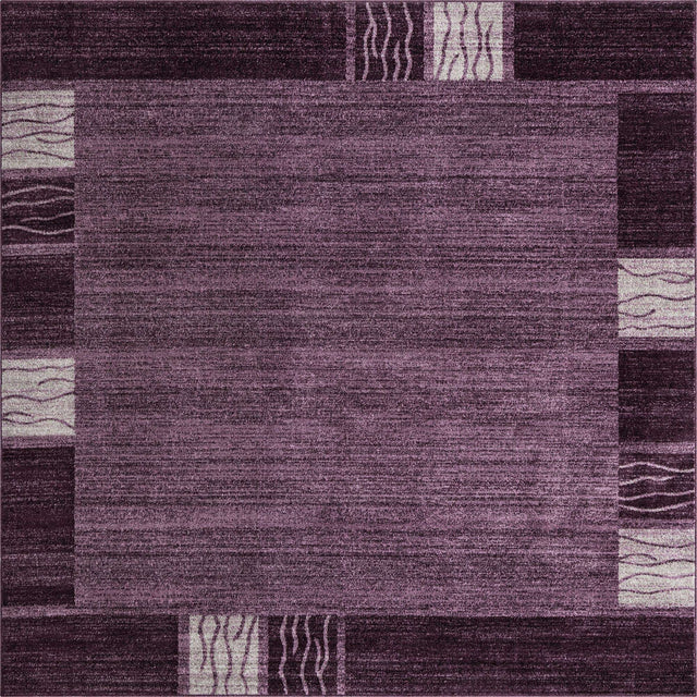 Violet 7' 10 x 7' 10 Del Mar Square Area Rug 100% Polypropylene Easy Clean Stain Resistant Vivid Modern Carpet Mat for Home Decor Interior Designing for Sale at Rug Engine
