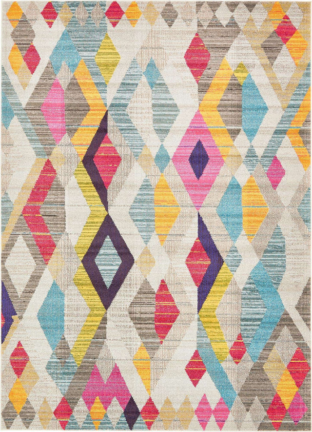 Multicolor 8' x 11' Sedona Rectangle Area Rug Durable Long Lasting Carpet for Living Rooms, Kitchen, Bedrooms, Office Space, Dorms for Sale at Rug Engine