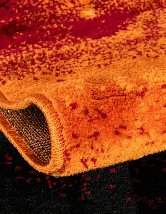 Orange 4' x 6' Metro Rectangle Area Rug 100% Polypropylene Abstract Modern Easy Clean Carpet for Living Room, Dining, Bedrooms for Sale at Rug Engine