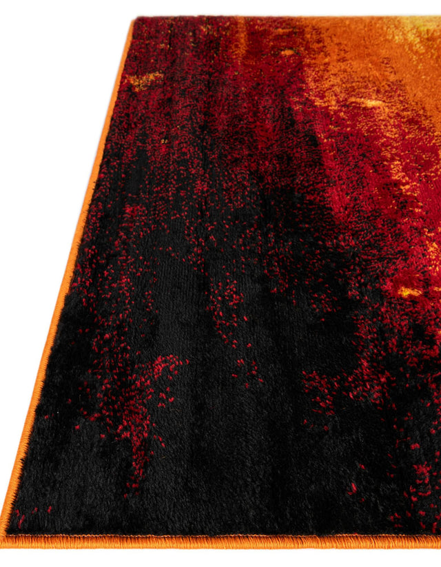 Orange 4' x 6' Metro Rectangle Area Rug 100% Polypropylene Abstract Modern Easy Clean Carpet for Living Room, Dining, Bedrooms for Sale at Rug Engine