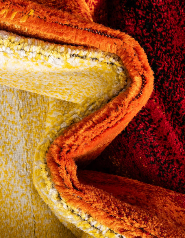 Orange 4' x 6' Metro Rectangle Area Rug 100% Polypropylene Abstract Modern Easy Clean Carpet for Living Room, Dining, Bedrooms for Sale at Rug Engine