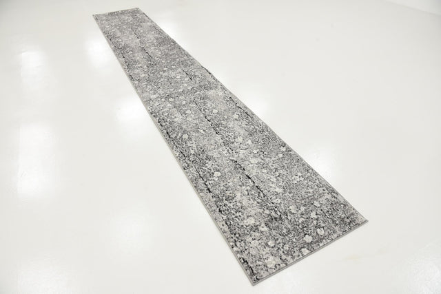 Dark Gray 2' x 13' Metro Runner Area Rug 100% Polypropylene Abstract Modern Easy Clean Carpet for Living Room, Dining, Bedrooms for Sale at Rug Engine