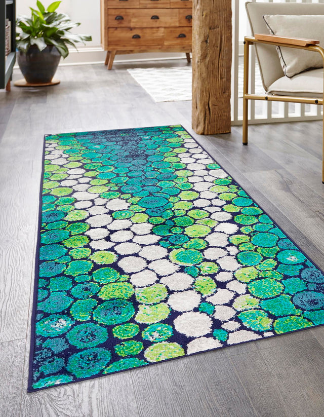 Light Green 2' x 13' 1 Metro Runner Area Rug 100% Polypropylene Abstract Modern Easy Clean Carpet for Living Room, Dining, Bedrooms for Sale at Rug Engine